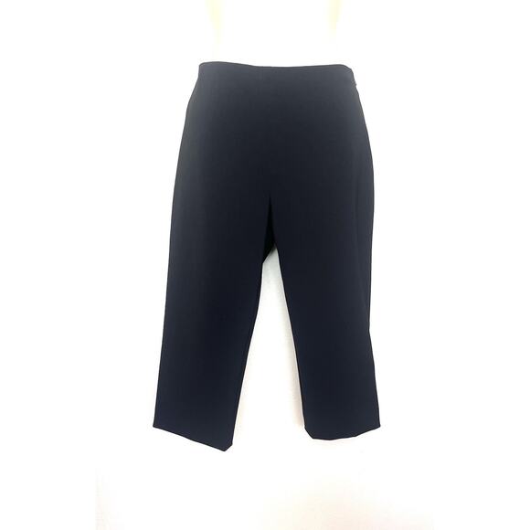 THE ROW Black Capri Pedal Pushers Pants Women’s Sz Medium Side Zip Minimalist - Picture 1 of 10